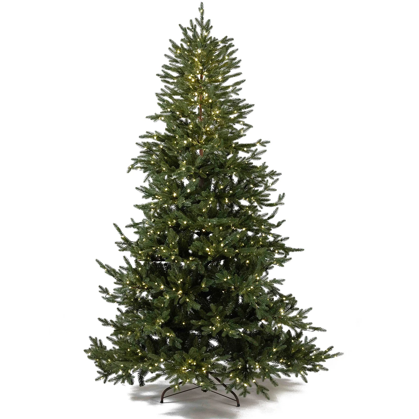 Albero di natale "Stromboli" con Led e Tronco Marrone 80% PE Effetto Real Touch cm 210