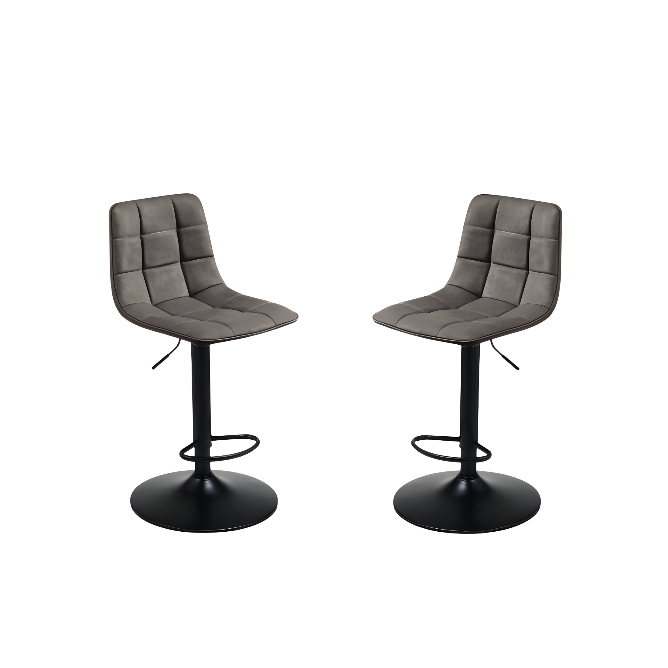 Silla moderna "Arca" estructura de metal pintado asiento en ecopiel efecto soft touch 45x53 cm 88h