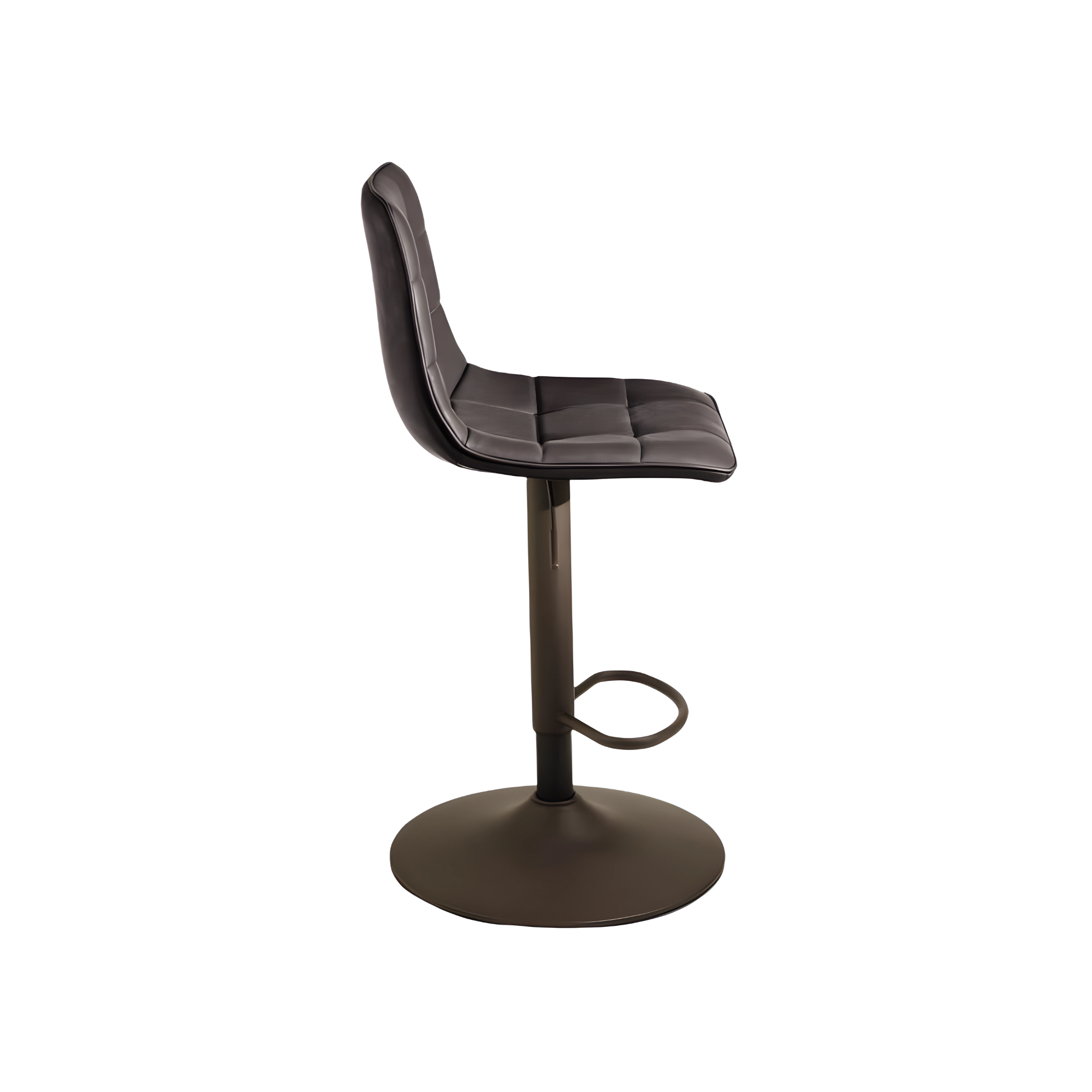 Silla moderna "Arca" estructura de metal pintado asiento en ecopiel efecto soft touch 45x53 cm 88h