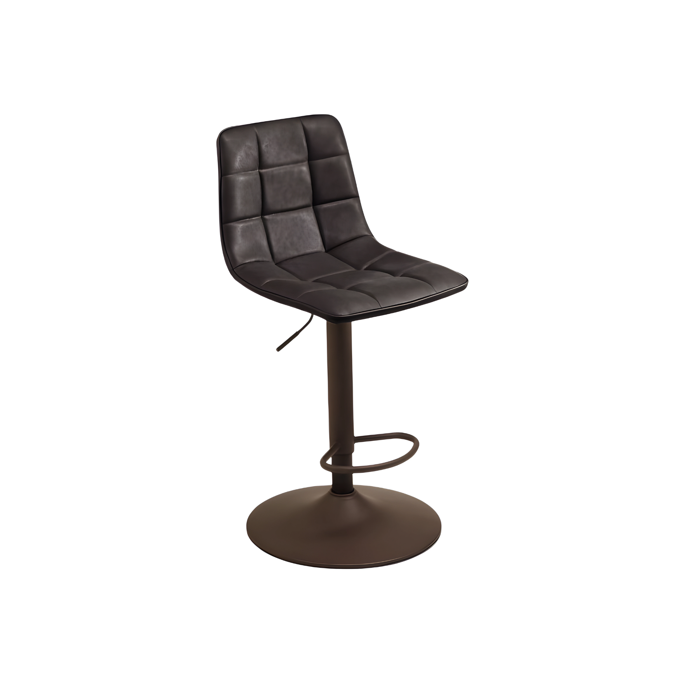 Silla moderna "Arca" estructura de metal pintado asiento en ecopiel efecto soft touch 45x53 cm 88h