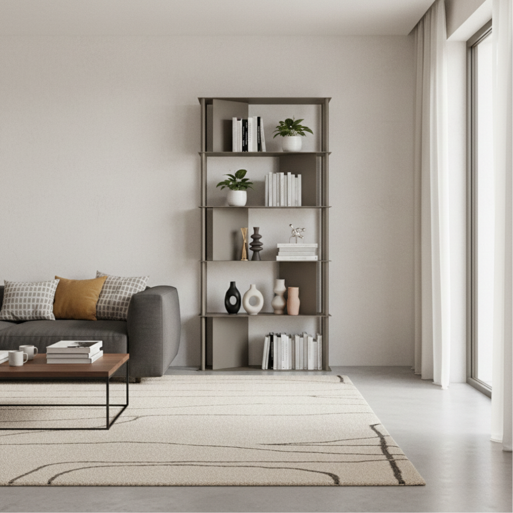 Libreria verticale “Molin” in metallo verniciato cm 90x40 190h