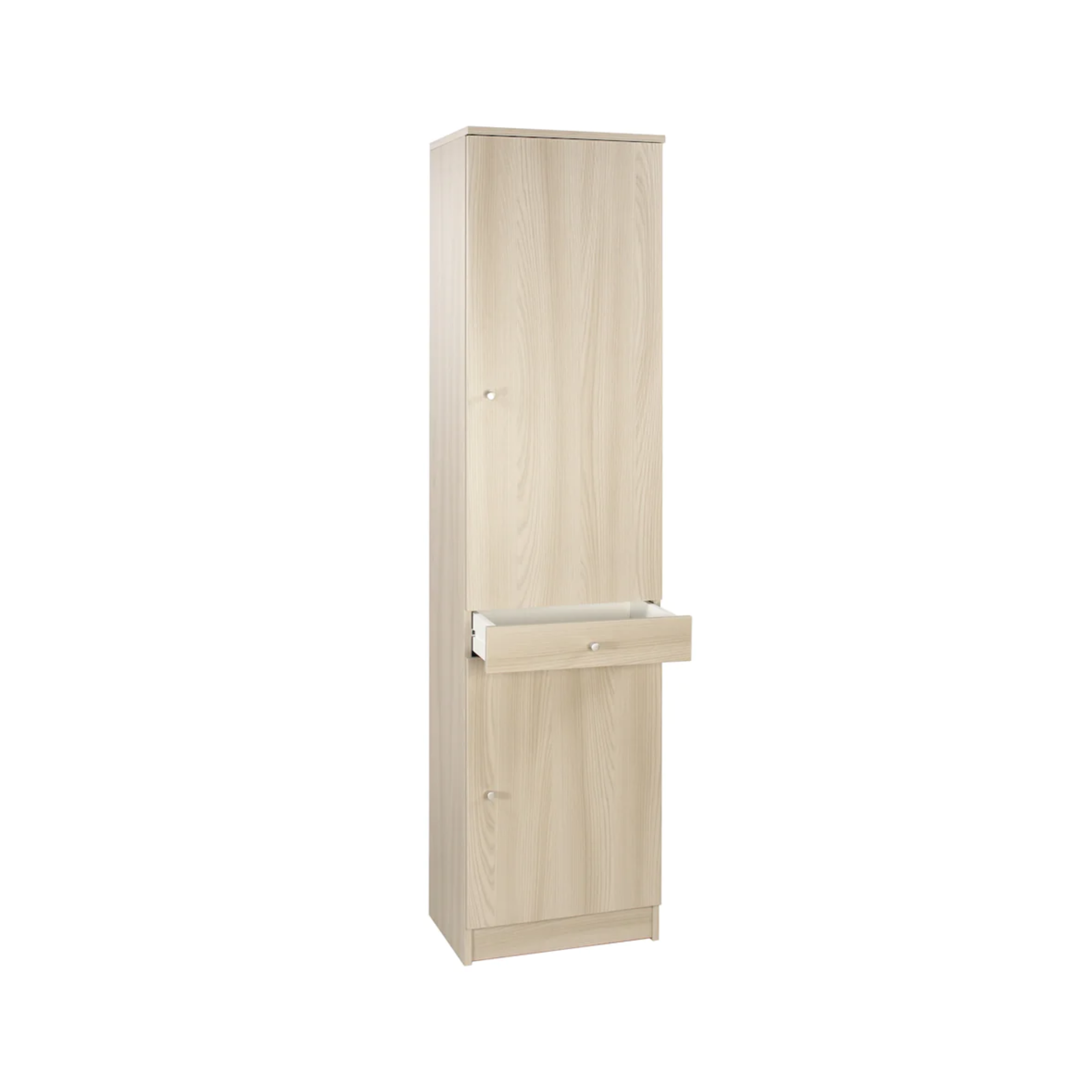 Mueble columna "Country" 2 puertas madera 1 cajón 46x34 cm 183h