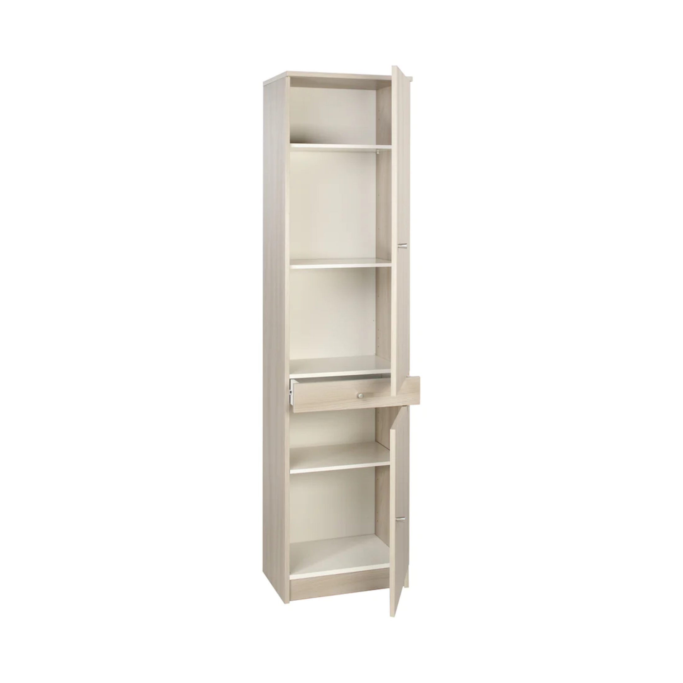 Mueble columna "Country" 2 puertas madera 1 cajón 46x34 cm 183h