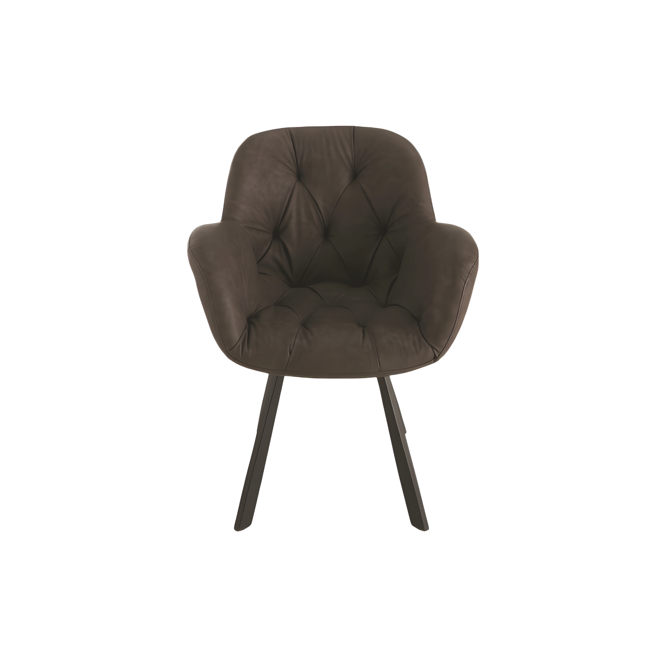 Chaise rembourrée en éco-cuir soft touch "Celia" salon moderne 66x65 cm 85h