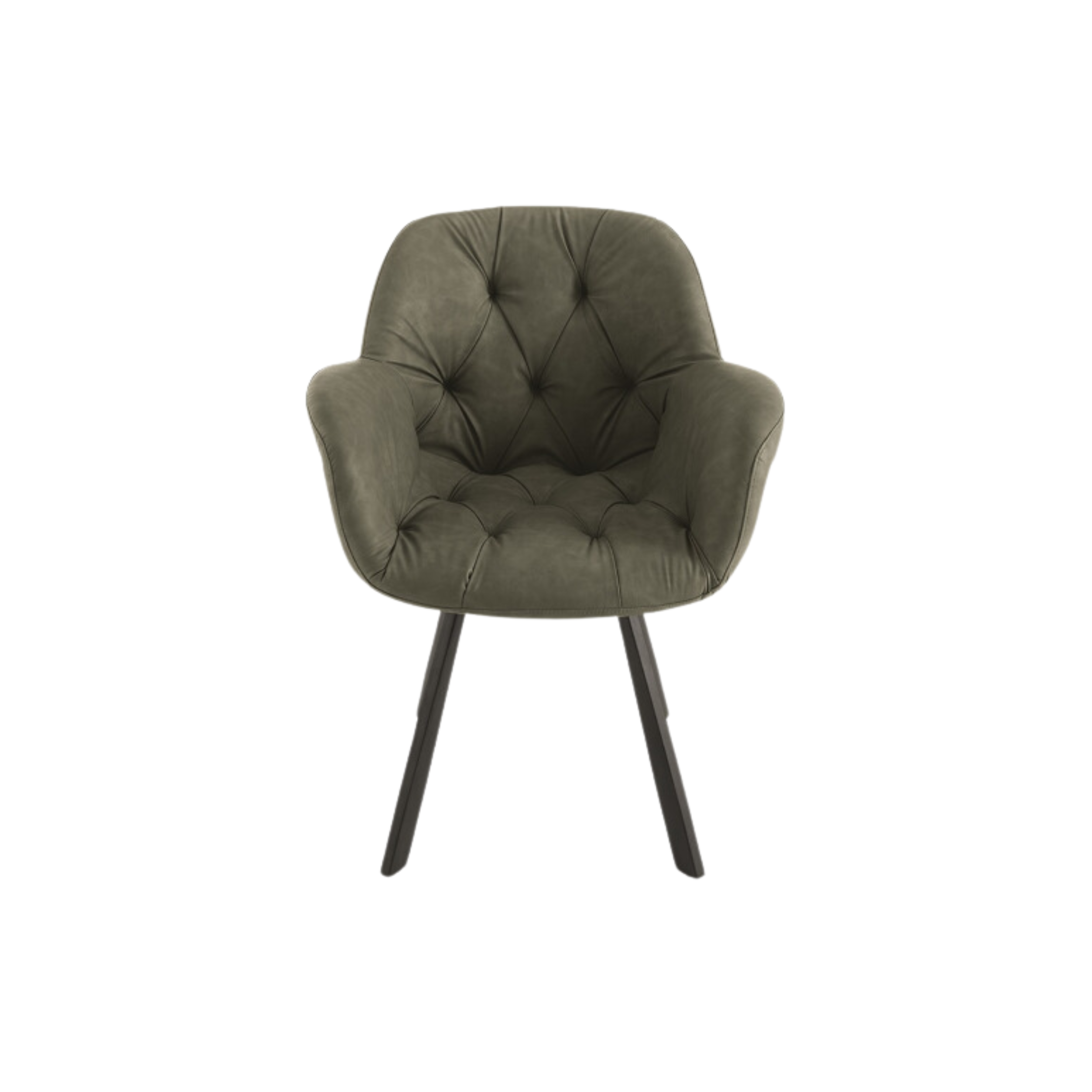 Set di sedie imbottite in ecopelle soft touch "Celia" moderne da soggiorno cm 66x65 85h