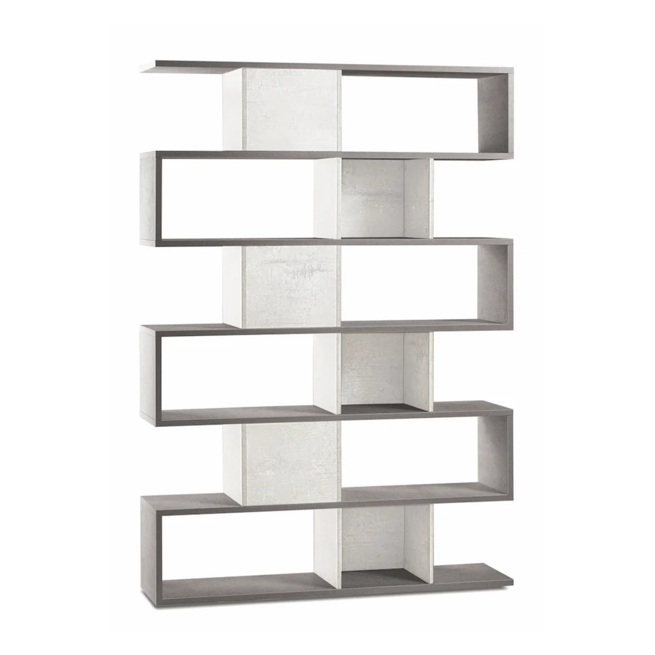 Librería modular divisoria moderna 6 estantes "Freud" 150x37 cm 215h
