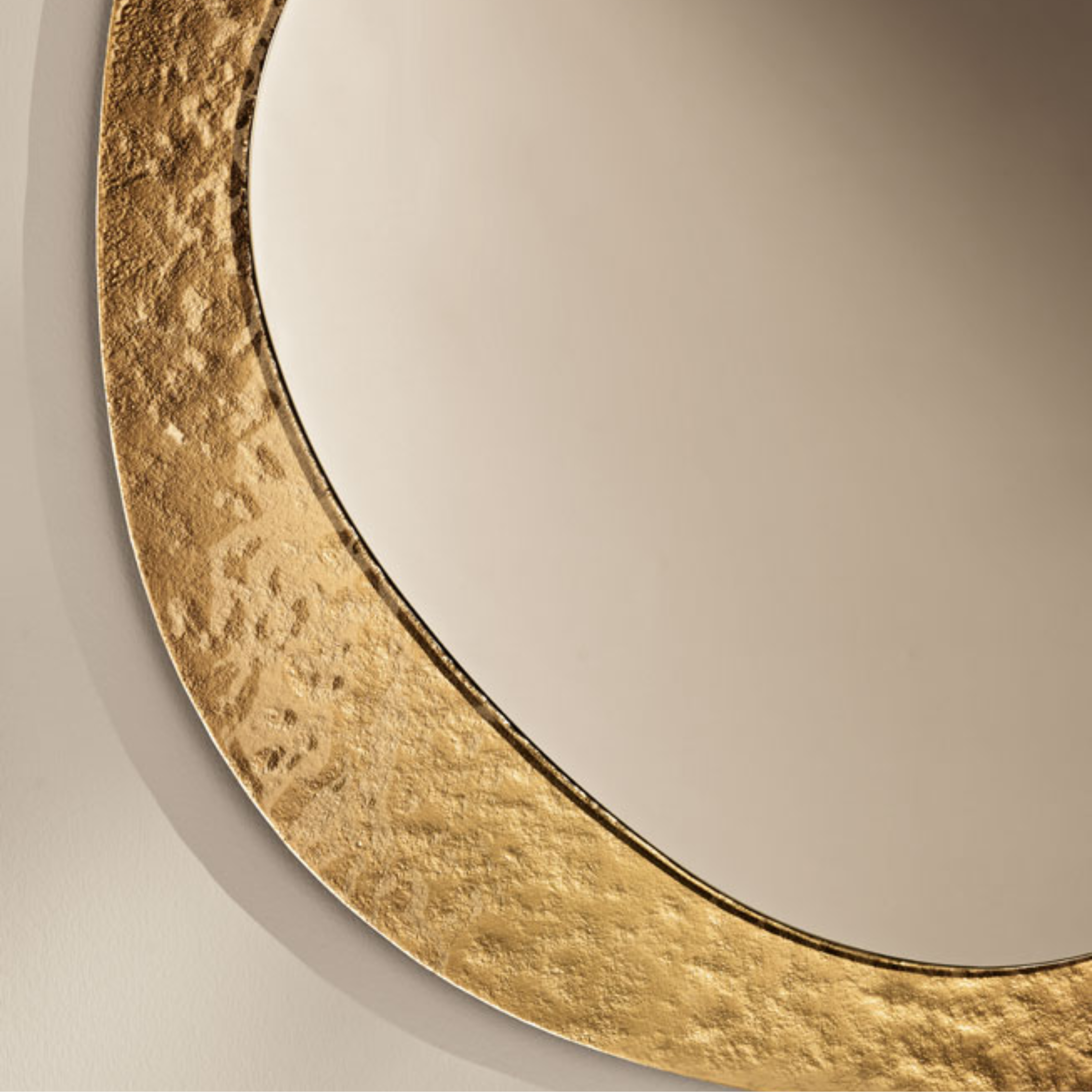 Miroir rond moderne "Curve" avec cadre en verre Ø 120x120 cm