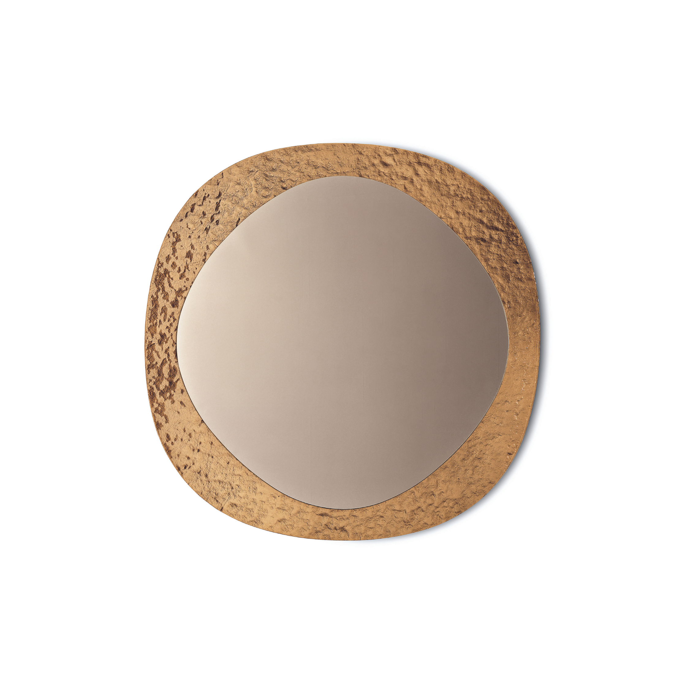 Espejo redondo moderno "Curve" con marco de cristal Ø 120x120 cm