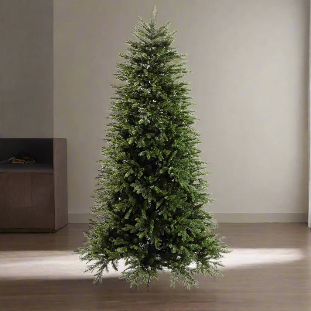 Albero di Natale "Indonesia" 70% PE con tronco marrone cm 210 Effetto Real Touch + PVC di altissima qualità