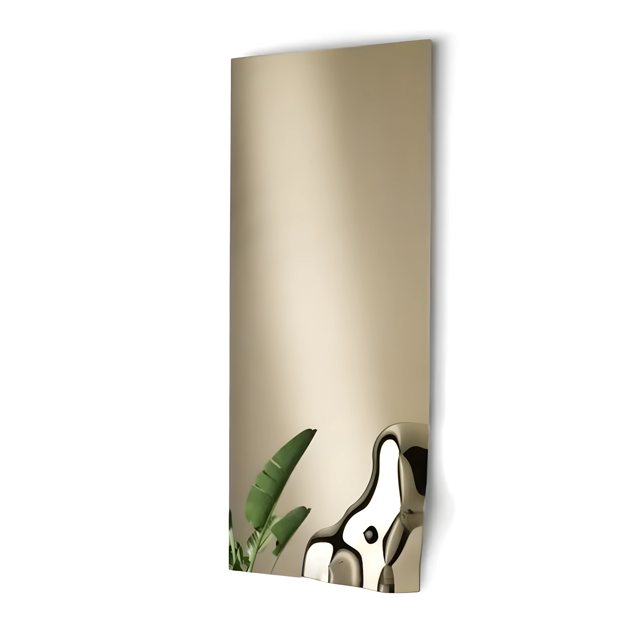 Miroir rectangulaire "Dolores" avec coin en verre fondu moderne cm 170x68 h