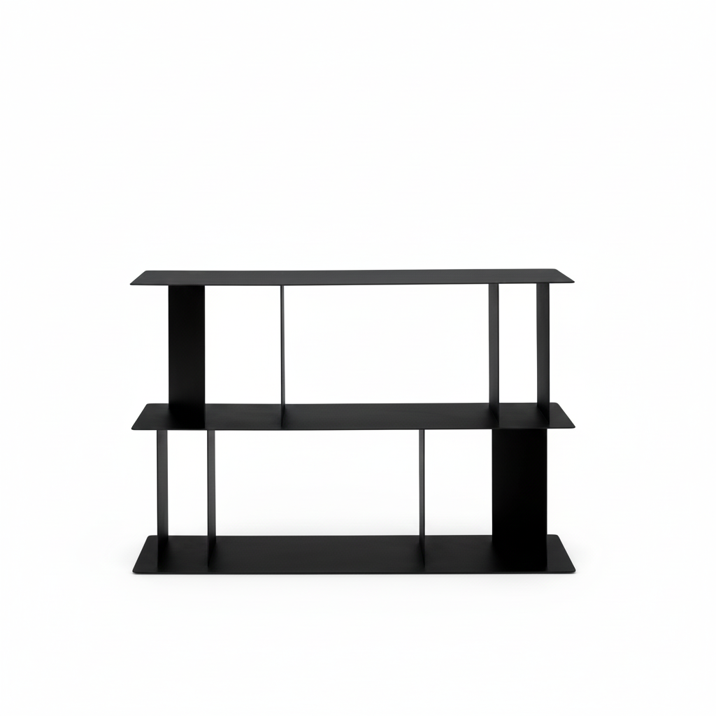 Libreria da tre ripiani "Bert" versatile e componibile in metallo cm 130x40 85h