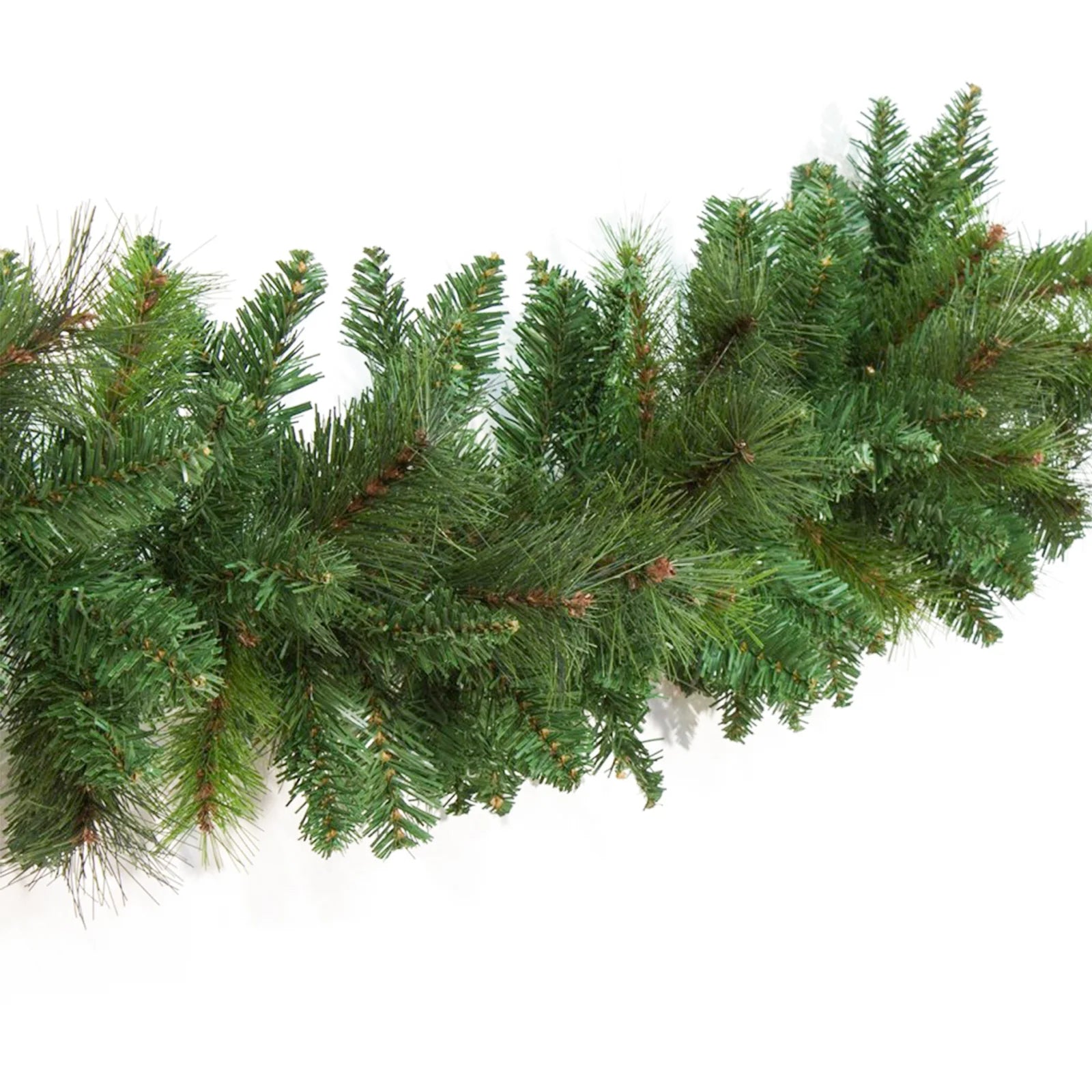 Ghirlanda natalizia "Happy" in PVC e PP effetto aghi di Pino, boa 270 cm festone decorazione realistica