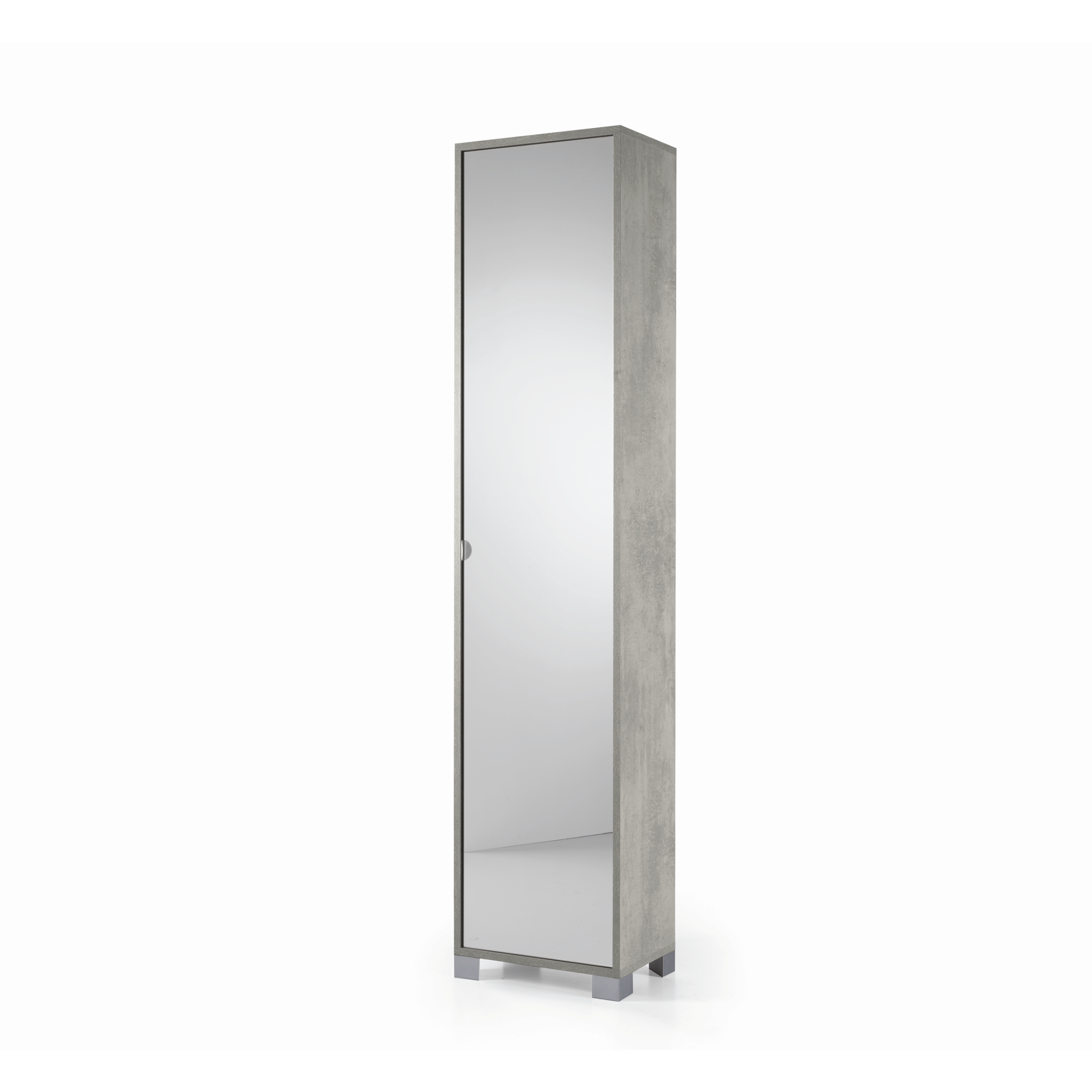 Mueble columna de baño "Garden" con 1 puerta espejo 43x29 h190 cm