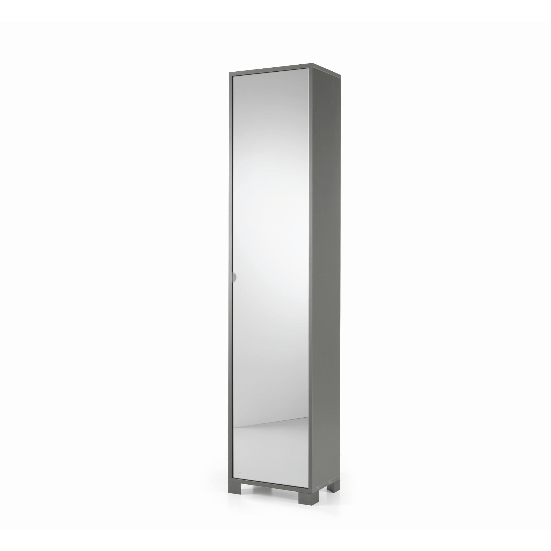 Mueble columna de baño "Garden" con 1 puerta espejo 43x29 h190 cm