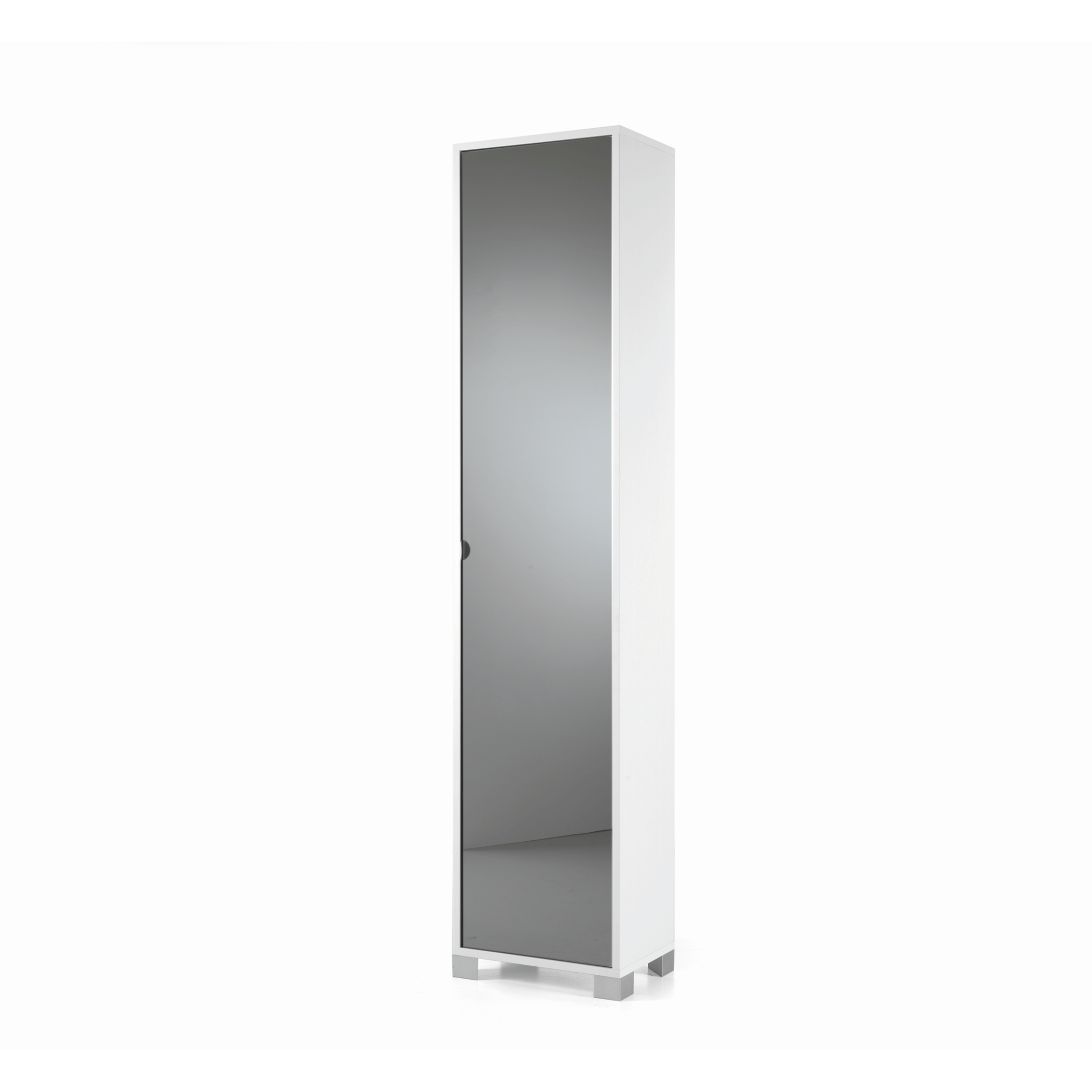 Meuble colonne de salle de bain "Jardin" avec 1 porte miroir 43x29 h190 cm