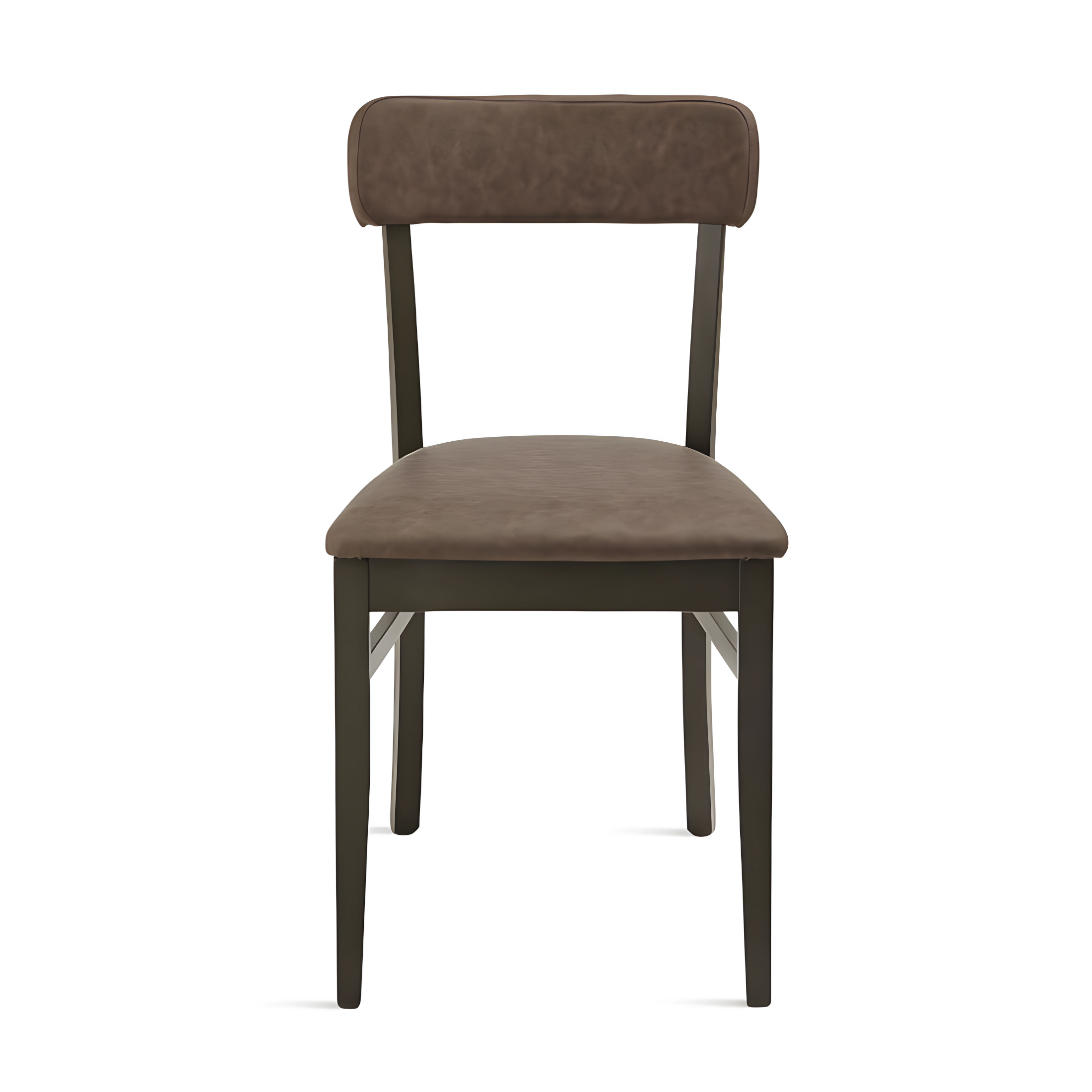Set sedie da pranzo in ecopelle "Lipsia" con struttura in legno cm 46x45 82h