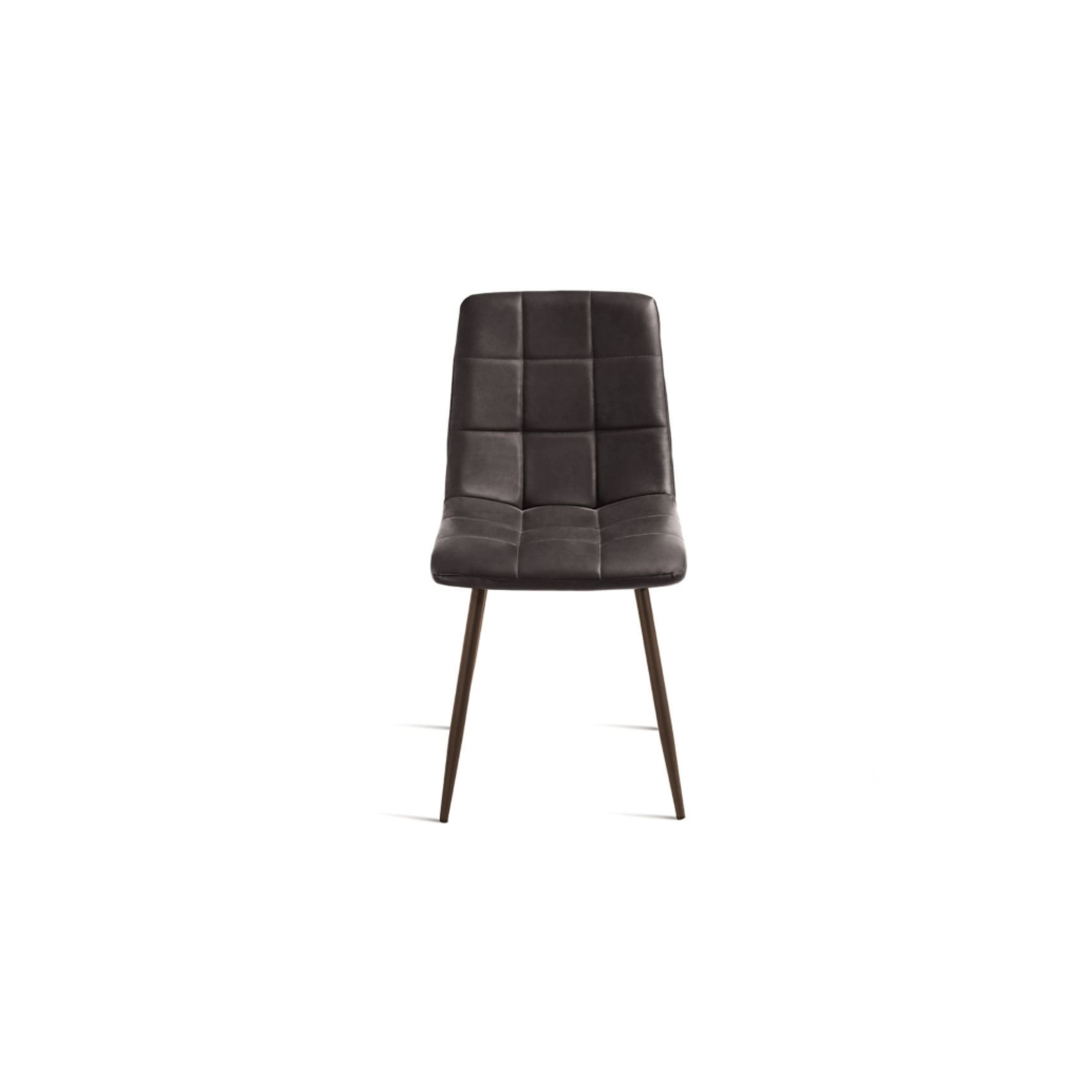 Silla moderna "Arca" estructura de metal pintado asiento en ecopiel efecto soft touch 45x53 cm 88h