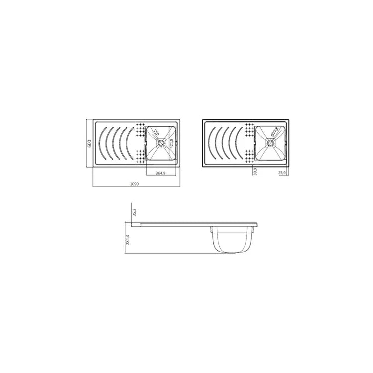 Mobile coprilavatrice "Brio1" in legno per interno vasca in resina cm 109x60 90h
