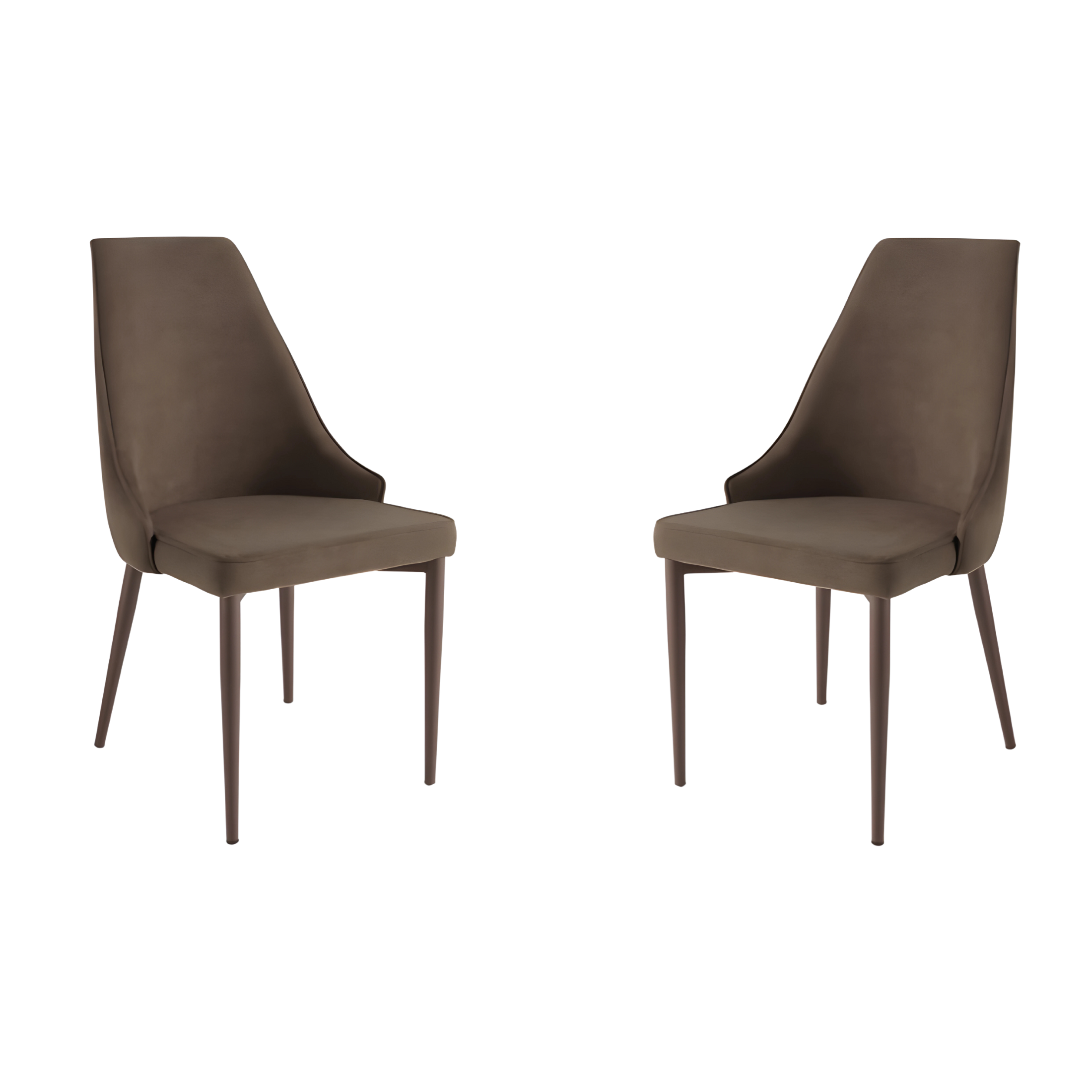 Set sedie da pranzo elegante in tessuto "Nelli" base in metallo verniciato cm 50x60 88h