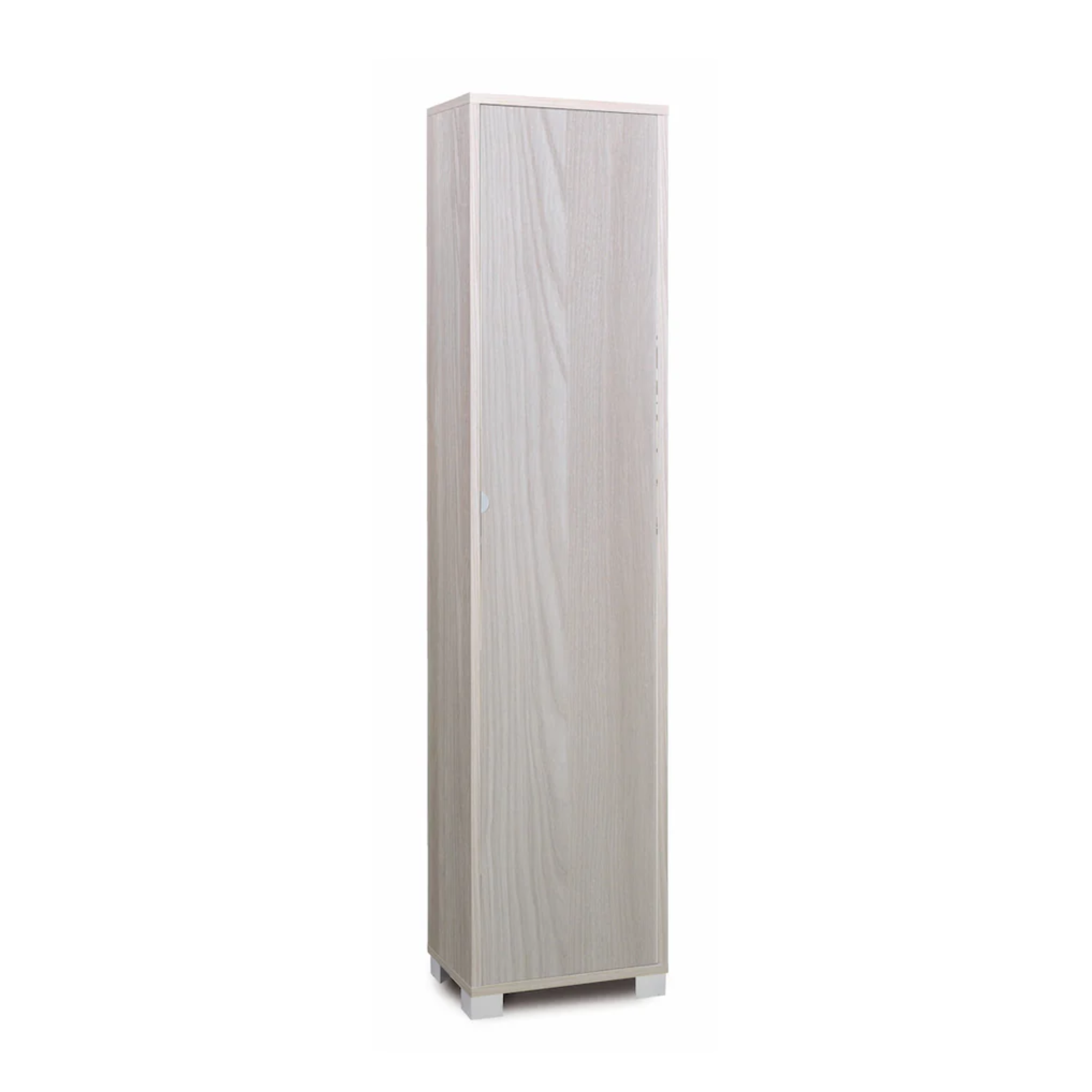 Meuble colonne polyvalent en bois 1 porte 4 étagères "Cristina" 43x29 cm 190h