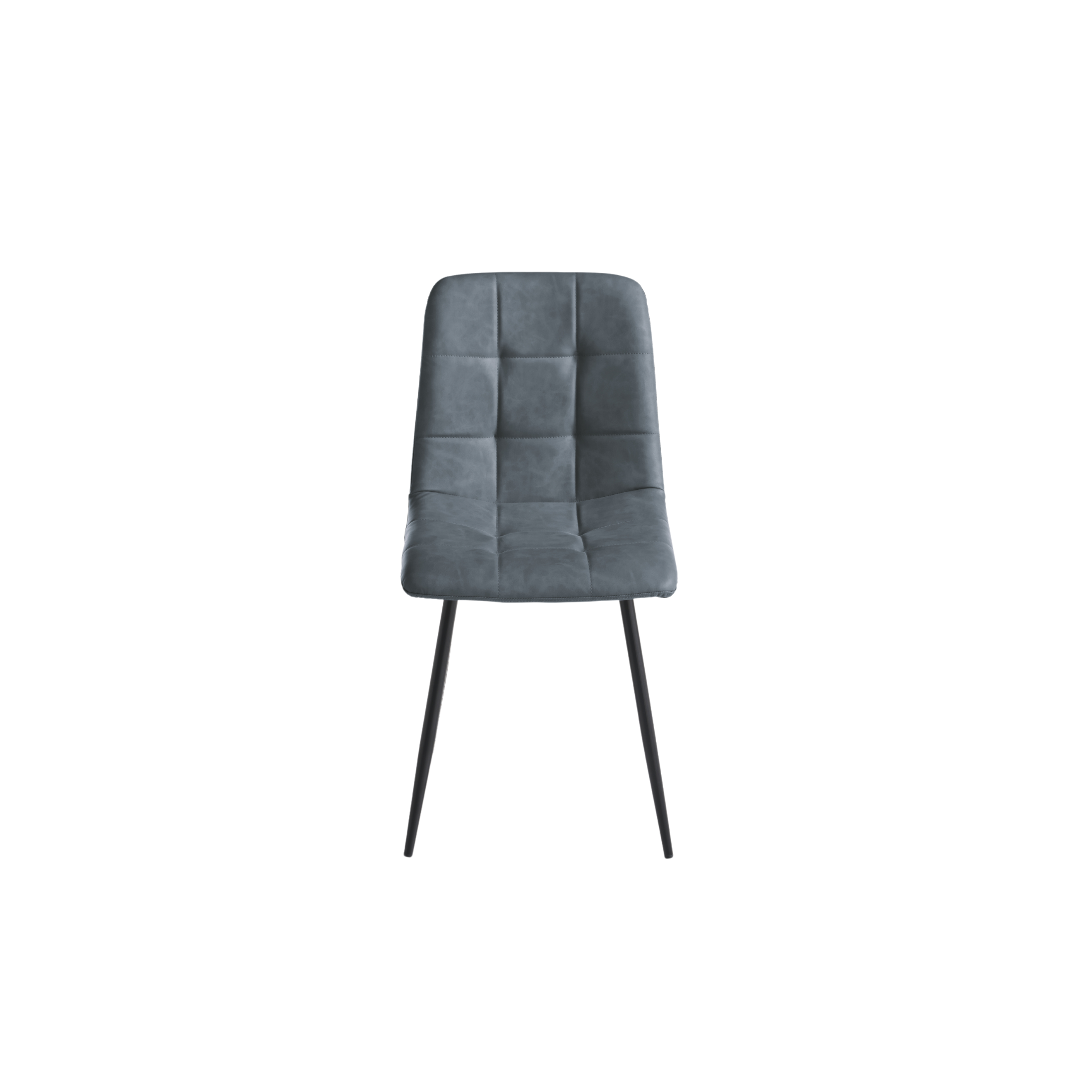 Silla moderna "Arca" estructura de metal pintado asiento en ecopiel efecto soft touch 45x53 cm 88h