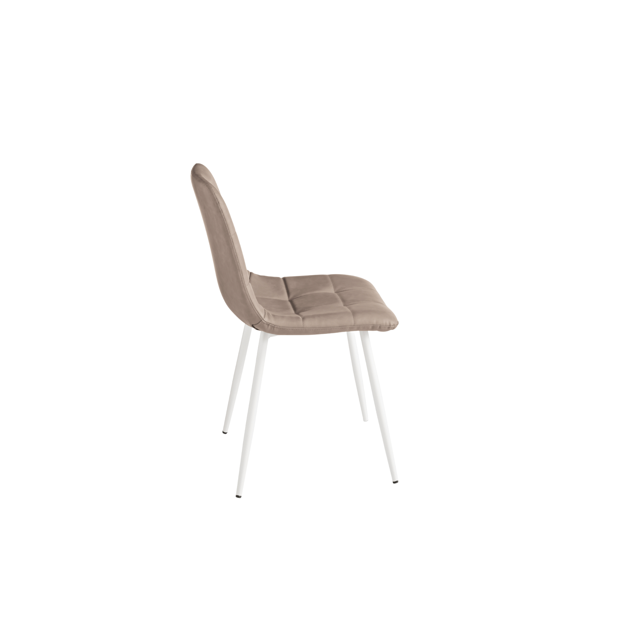 Chaise moderne "Arca" structure en métal peint assise en éco-cuir effet soft touch 45x53 cm 88h