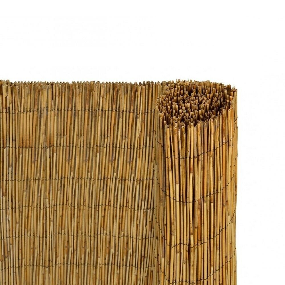 Arella da giardino in bambu naturale rilegate in filo di ferro canna Ø8-10 mm