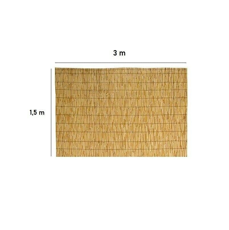 Arella da giardino in bambu naturale rilegate in filo di ferro canna Ø8-10 mm