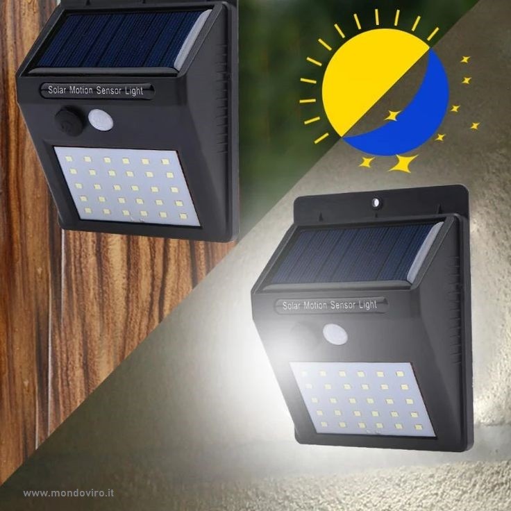 Lampada ad energia solare crepuscolare da giardino a batteria
