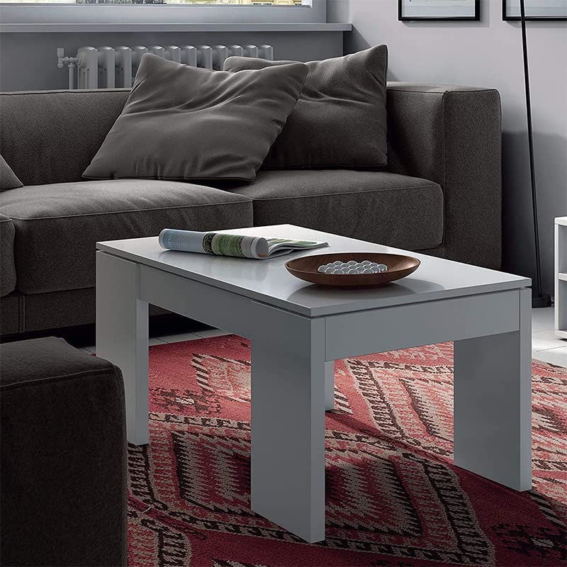 Tavolino da soggiorno per caffè con contenitore e piano rialzabile cm 100x45 48h