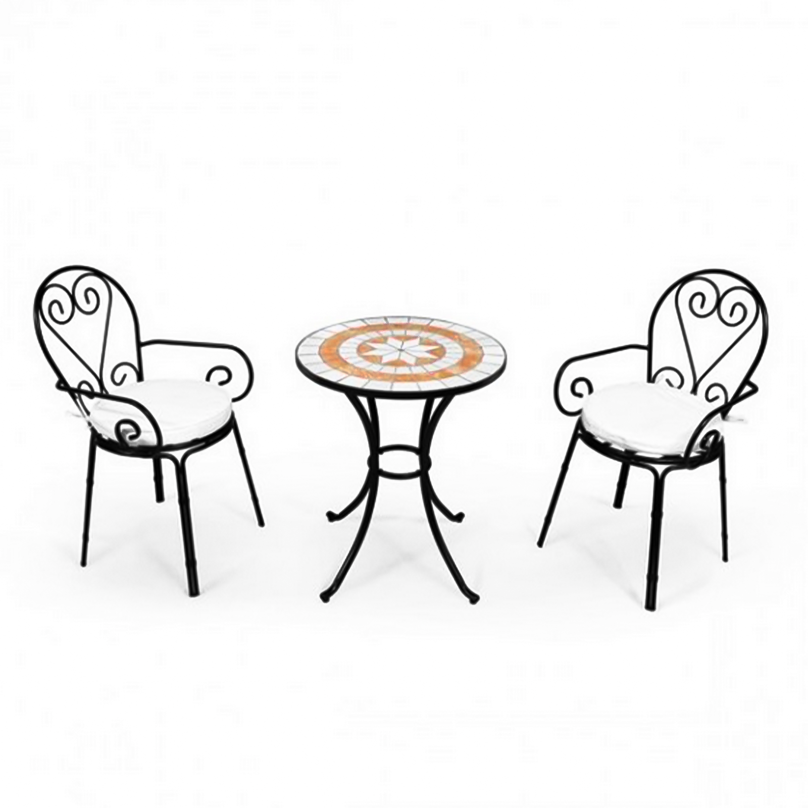 Set da pranzo in acciaio Bistrot Dalì sedia con braccioli e tavolo per giardino