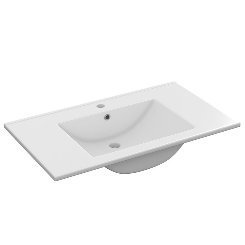 Mobile sospeso a cassettiera sotto lavabo in legno con specchio Aruba cm 80x45 57h