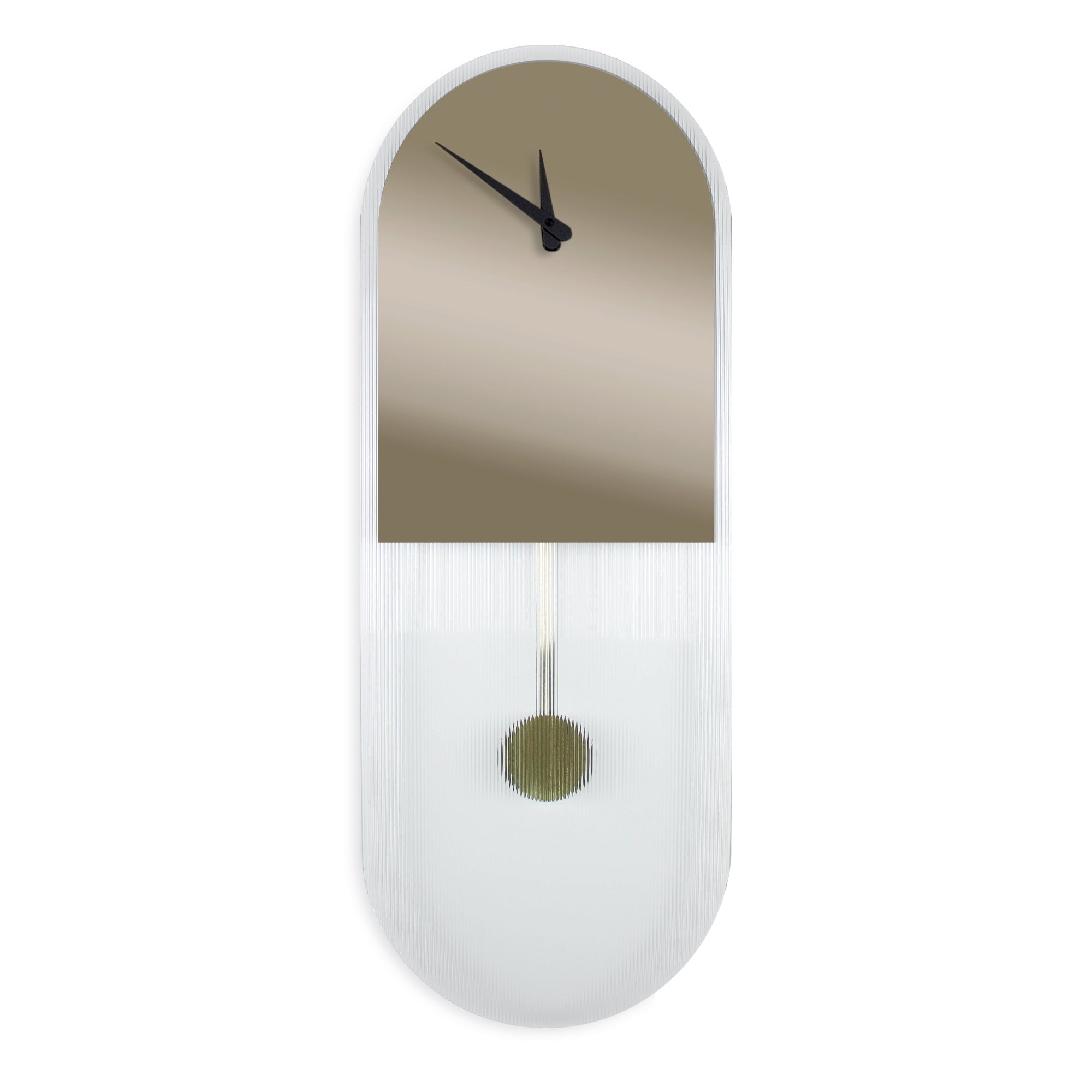 Reloj de péndulo de diseño "Verona" de cristal Rigatino